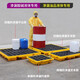 Palette anti-fuite dans l'entrepôt de déchets dangereux Laboratoire de baril de baril à huile chimique Atelier de pétrole