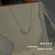 Feiyu's new nucleated freshwater pearl necklace for women, clavicle chain, versatile retro niche Chinese Valentine's Day model, three pearls 37+4