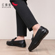 Red Dragonfly cowhide beanie shoes men's slip-on leather shoes men's business casual shoes men's loafers WTA240471 black 40