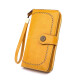 VQGT Sunflower Long Wallet Women's New Clutch Mobile Phone Bag Light Luxury Girls Wallet Coin Purse Female Card Bag Black