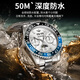 Oupinke watch men's fully automatic mechanical tourbillon casual business top ten brands green water ghost series waterproof men's watch Oupinke 3271-steel strip white water ghost default