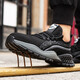 Neue Baidun-Antistatikarbeitsschutz Schuhe für Männer verdickte weiche Stahlkopf-Anti-Smashing und Anti-odorsichere Elektronikfabrik-Arbeit petrochemische Sicherheitsbautontenschuhe 702 Schwarzes Grau [Antistatische Anti-Smashing und Anti-Smashing] 39