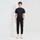 Lilang light fashionable men's clothing [same style in shopping malls] new shirt men's short-sleeved full-print casual shirt Q3XXC001 black gray 175