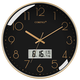 Compas wall clock radio clock 2025 living room clock stylish simple calendar office examination room school automatic timing white 14-inch 6219 radio clock (diameter 35 cm)