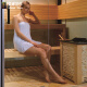 Mona Lisa imported configuration integrated shower room with steam dry steaming and wet steaming dual-purpose steam room sauna sauna room home Canadian red cedar with steam