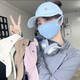 槿城可扎马尾速干棒球帽夏季空顶帽女显脸小可挂口罩遮阳太阳帽MZ-687 黑色/马尾空顶球帽 均码