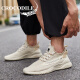 Crocodile shirt CROCODILE casual shoes men's comfortable and breathable flying mesh lightweight white shoes Korean style fashion trend men's shoes EYXONONS 10 beige 41