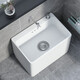 Bailey's ceramic mop pool household balcony basin integrated rectangular heightened bathroom wash mop pool with faucet sink B165 Taiwan control (57*38*41)