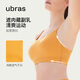 Ubras Liu Wen's same fancy beautiful back low-intensity sports bra running fitness yoga cup vest bra breathable for women off-white M 75A/75B/75C