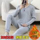 Shanshili 2 Sets Men's Thermal Underwear Set Thickened and Velvet Comfortable Bottoming Youth Autumn Clothes and Autumn Pants Men's Warm Set Black + Dark Gray 2 Sets XL (115-125Jin Jin equals 0.5kg)