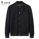 Dances with Wolves 52% sheep wool fashionable baseball uniform woolen woolen jacket men's jacket 001 black 170