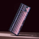 Belly spirit mk870 Blackberry side engraving mechanical keyboard Bluetooth wired wireless Bluetooth customized computer game silent office [single mode] Obsidian + Blackberry side engraving keycap KTT red axis [silky]