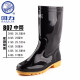 Pull-back rain boots winter plus velvet cotton to keep warm men's mid-high waterproof shoes outdoor rain boots overshoes rubber shoes waterproof HXL807 black mid-tube (without velvet) 40