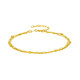 Liuguifu Jewelry 18K Gold Bracelet Geometric Ring K Gold Bracelet Bracelet K Yellow Double Layer Color Gold Bracelet EK0300016