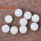 Pleasing natural Hetian jade mutton fat jade loose bead bracelet DIY with beads round beads white jade beads for men and women with certificate 10mm beads 1