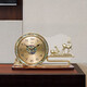 Lisheng Light Luxury Table Clock Living Room New Chinese Style Ornament Large Clock Wine Counter Clock Metal Creative Quartz Clock 1646-2 (Shell Pattern Upgraded Model)