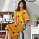 
Yimuqi nightgown for women Xia Anxin cotton loose fat mm200Jin [Jin equals 0.5 kg] plus fat plus size pregnant women fat sister cotton pajamas for women f6627 M (recommended 80-100Jin [Jin equals 0.5 kg]