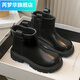 Rui Menghua Girls Boots 2025 New Spring and Autumn Children's Short Boots Martin Boots Baby Leather Boots Fashionable and versatile single boots Brown Size 107 Is this one smaller?