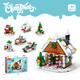 Lele Brothers Bausteine ​​versammelten Santa Claus Rentier Baumzug Puzzle Model Junge Mädchen Kinder Spielzeug Sechs-in-ein-Weihnachtszug 270 Partikel