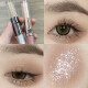 Cappuvini double-ended liquid eyeshadow pearlescent sequin glitter matte silkworm brightening high-gloss diamond eyeshadow easy-to-color female sweet powder 02 peach mist (single)