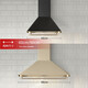 Amka Range Hood European White Retro Range Hood American Cream Style Appartement Small Décharge Petite taille Petit appartement Stove de gaz Set Large Tour d'aspiration Top Type d'aspiration Morning Morning 90 cm de large [Couleur à chaud]