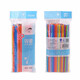 Shuangtong 200 pieces/two packs 71035 art straws disposable plastic beverage bendable pattern juice straws 71035 color mixed two packs (200 pieces) non-independent packaging