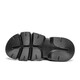 
Jeep men's shoes, new summer real cowhide sports sandals, soft sole comfortable and lightweight outdoor non-slip beach shoes 1585 black (leather shoe size) 42
