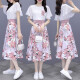 
Pure skirt summer chiffon dress 2023 summer new women's clothing temperament French slimming waist-hugging suit trend 9767 blue L