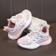 Snoopy Snoopy Children's Shoes Sports Sports Summer Summer Refrescante Agradable Pequeño Blanco White Men y niñas Single Mesh Zapatos 0011 Pink White 34