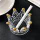 High-end crystal ashtray, Nordic style, real gold crystal crown, cute goddess girl, crystal beauty egg, utensils, creative decoration, create a thousand pieces of gold