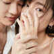 范琦（Fanci） 连理枝情侣对戒银男女戒指一对银活口七夕情人节礼物送女友 连理枝戒指-一对