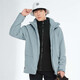 
BRELRMON Korean version of windproof clothing for women and men, outdoor coldproof three-in-one warm and removable ski mountaineering jacket jacket HS12805 blue gray-men S