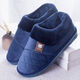 Schatten mit voller Deck-Ferse Baumwollschuhe für die dickte Sohle großer Größe von Frauen in den Innenhäusern warm warm warmes nicht rutschfeste Baumwollschuhe für Winter 9923 Blau-Grau 280 Schuhgröße 42-43 Empfohlen 40-41 Fuß