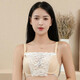 Dixing (DIXING) tube top wrap bra anti-exposure small breast one-piece lace underwear bra anti-exposure artifact chest black rose