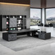 Shuxuan boss desk office desk elegant double cabinet executive desk simple modern president desk supervisor desk office furniture combination 1.8 meters boss desk