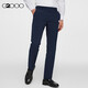 G2000 men's spring and autumn machine washable, easy to care for, crisp and can be worn in all seasons, slim-fitting trousers, black - slim fit 33