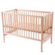 Doubami solid wood crib, beech wood spliced large bed, removable large bed diaper table, newborn multifunctional BB bed (wood wax oil) (free 5CM coconut palm mat + mosquito net