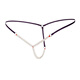 Sexy Pearl Panties T-string Lace Temptation Transparent T-Pants Women's Y-Shaped Open No-Revealing Hairy Panties Sexy Purple 160