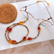 Chenghuan Ji Mai Chenghuans Großmutter Star Wu Yanshu gleichen Stil wie Halfershalsgläser Kette Anti-Verlust-Kette Anti-Glasse Seil Amethyst Mirror-Kette [Vulin-Lederspiegeltuch]
