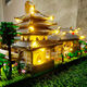 Zhiai Falcon Blocals Blocys Building Chinese Building Adulte Micro-grain Assembly Blocs Blocs Toy Ornaments Modèle Potala Palais 3884 PARTICULES + acrylique +