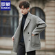 ROMON double-sided fleece coat men's short 2025 new Korean style windbreaker winter thickened wool suit jacket black M (120~140Jin Jin equals 0.5 kg)