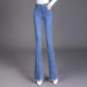 BJORN GOAN JEANS POUR LES FEMMES 2025 Spring and Automne New Fashion Trendy Micro Flare Pantoureurs High Wistle Slim Flexible Flare Pantum Long Pantalon Forging-Edged Versatile 6191-Light Blue 26 suggéré 80-90jin [Jin est égal à 0,5 kg]