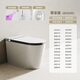 VEIL KAM 831 Pas d'hydropresure Limite Smart Toilet Machine tout-en-Un Toilettes entièrement automatiques Multi-fonctions Flush Toiletage des ménages [831DW] VOICE CONTRÔLE Intelligent Bouclier de mousse à feuilles éclaboussure Distance de stand personnalisée (350 mm)