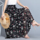 Oasimai chiffon skirt summer mid-length women's high-waist floral a-line skirt fashionable and versatile M-517-50 pattern 5 one size fits all