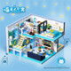 
Compatible with Lego building blocks for girls building street view castle assembled kitchen play house house small villa girl toys dog fashion home + lighting 1048 pieces