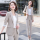 QIYUN light luxury brand women's small suit business suit for women 2022 spring and summer new temperament casual fashion nine-point pants tall and slim suit jacket apricot suit + nine-point pants [please note if you need to change shorts] M