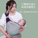 
Zhenxi baby strap newborn horizontal hug front hug sleeping magic weapon waist stool simple single shoulder strap lightweight [mint green-cotton gray buckle]