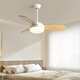 Wetter Schaufel moderne einfache Kinderzimmer kleiner Ventilator Leuchtdüter Nachahmung Holz Getreide Haushalts Schlafzimmer Esszimmer Deckenlüfter Licht Frequenzumwandlung Stille Lüfter Lichtfrequenzumwandlung 42-684a Grau - Holzblatt Hanging Stange Volles Spektrum + Lichtumwandlung Fernbedienung Fernsteuerung