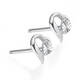 Chow Tai Fook heart-shaped PT950 platinum stud earrings PT161884