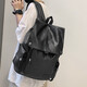 Men and girls are carrying computer backpacks and trendy backpacks for men and women who are easy to care for leather fashion trendy college students' schoolbags and computer bags travel backpacks ins trendy cool white 246